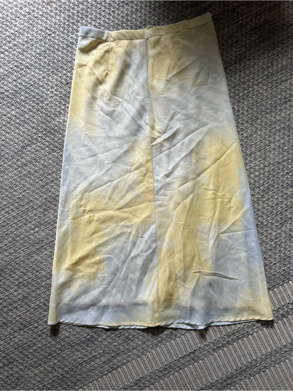 emory park Yellow and White Ombre Midi Skirt